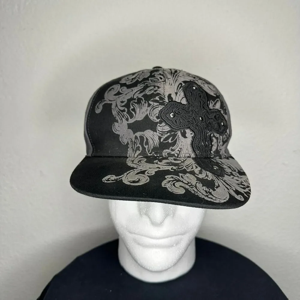 Y2K Black and grey cross hat